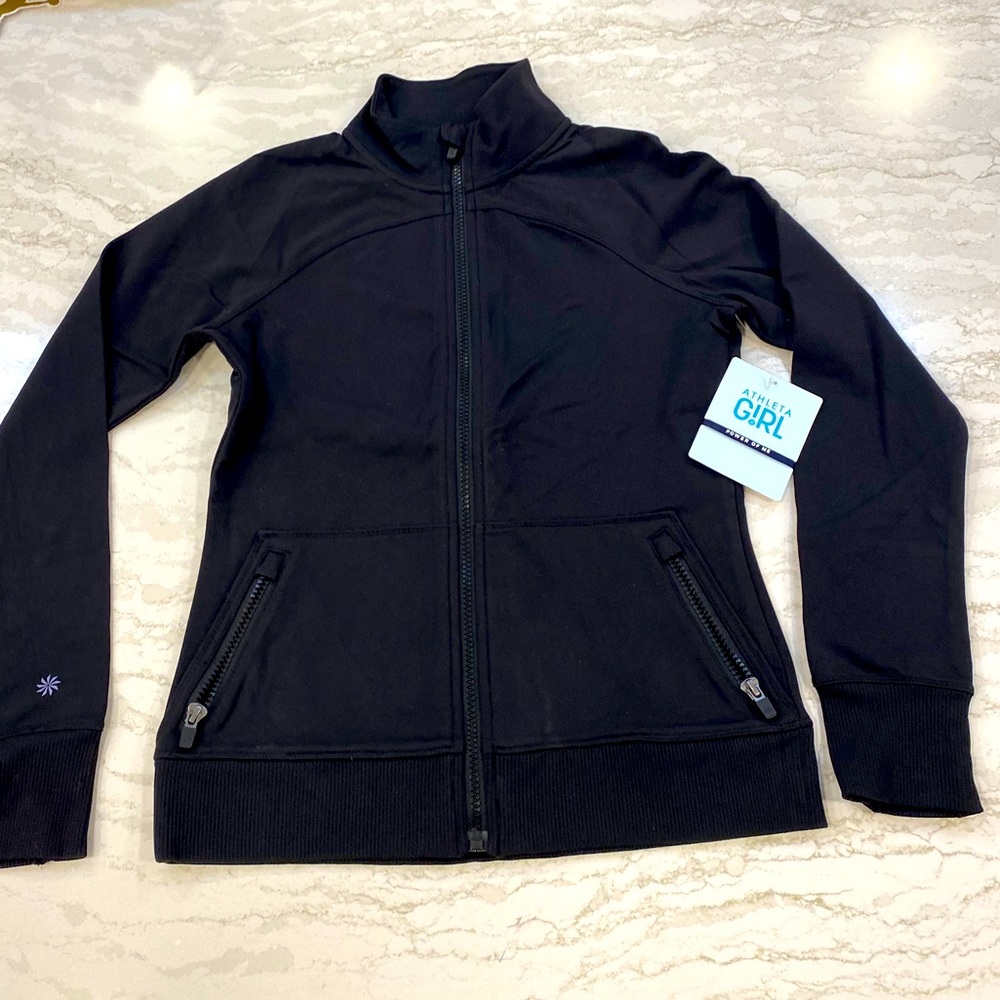 NWT Athleta Girl Dream Team jacket-Sz L/12 - Black